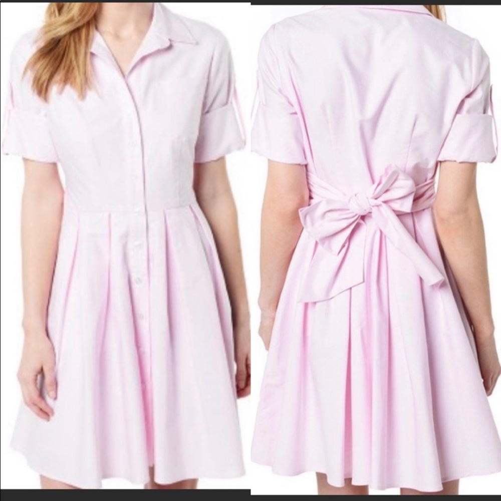 Lauren James pink and white seersucker dress,M